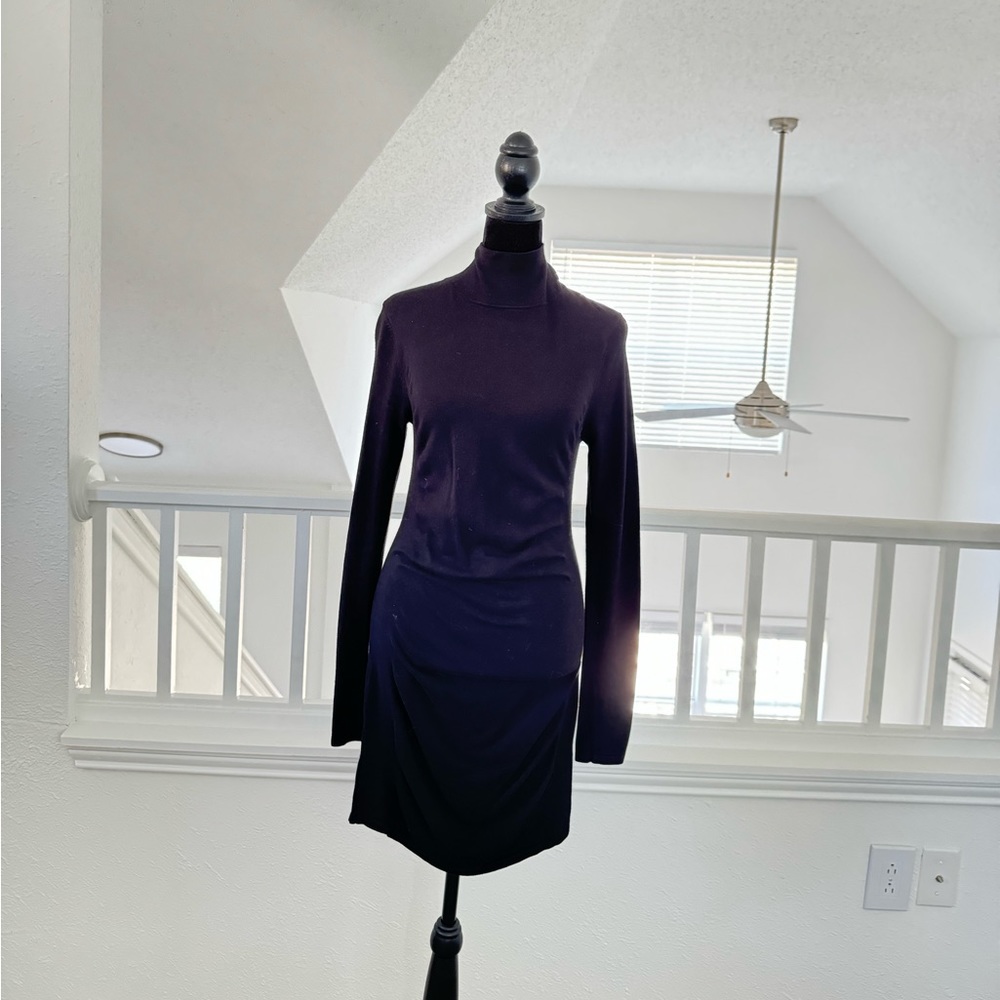 Express mock neck long sleeve mini dress